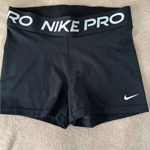 Nike Black Athletic Shorts with Compression Fit and Wide Waistband
